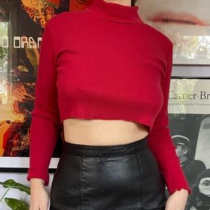 Red turtleneck